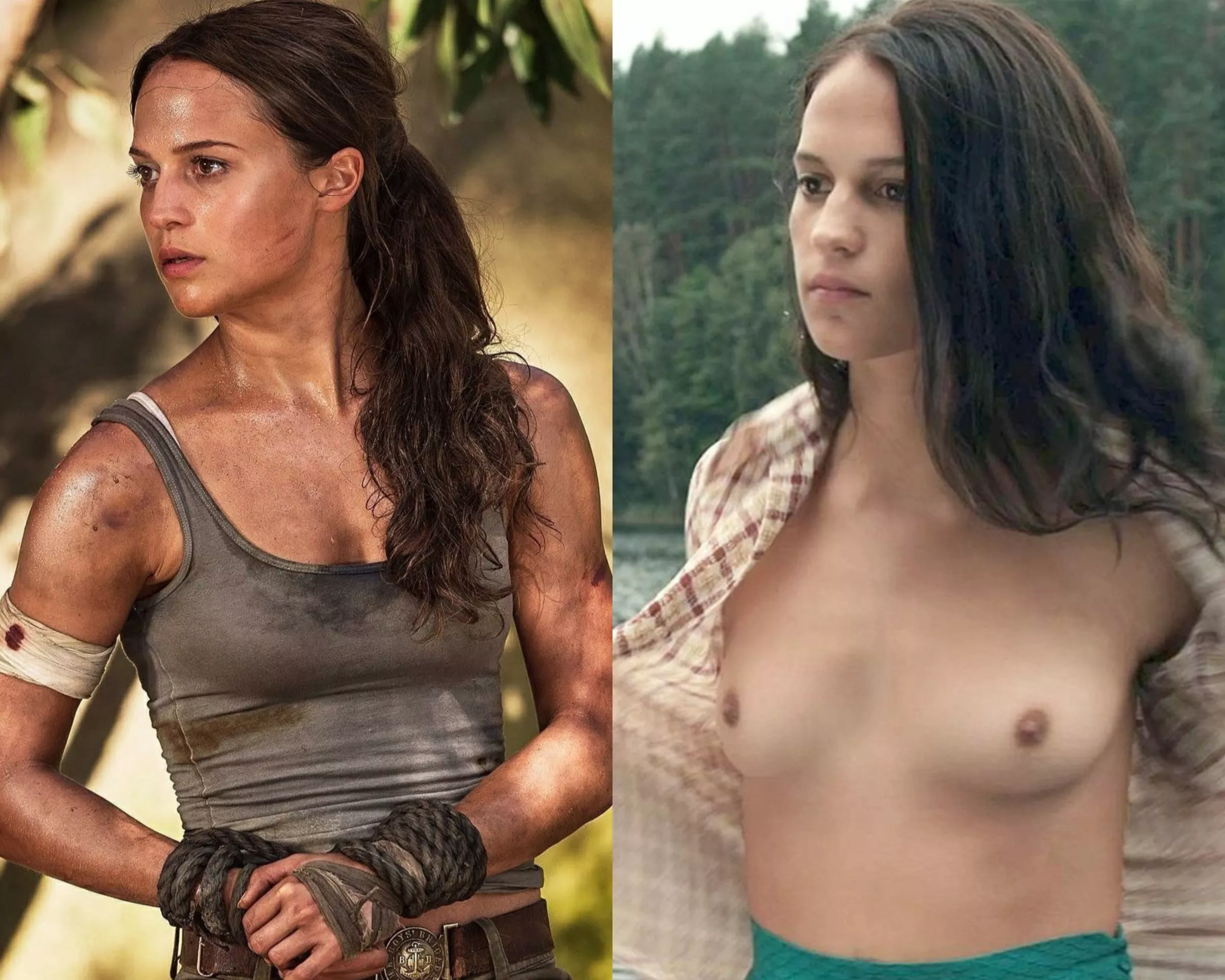 Alicia Vikander Lara Croft Tomb Raider 2018 On Off Nudes By