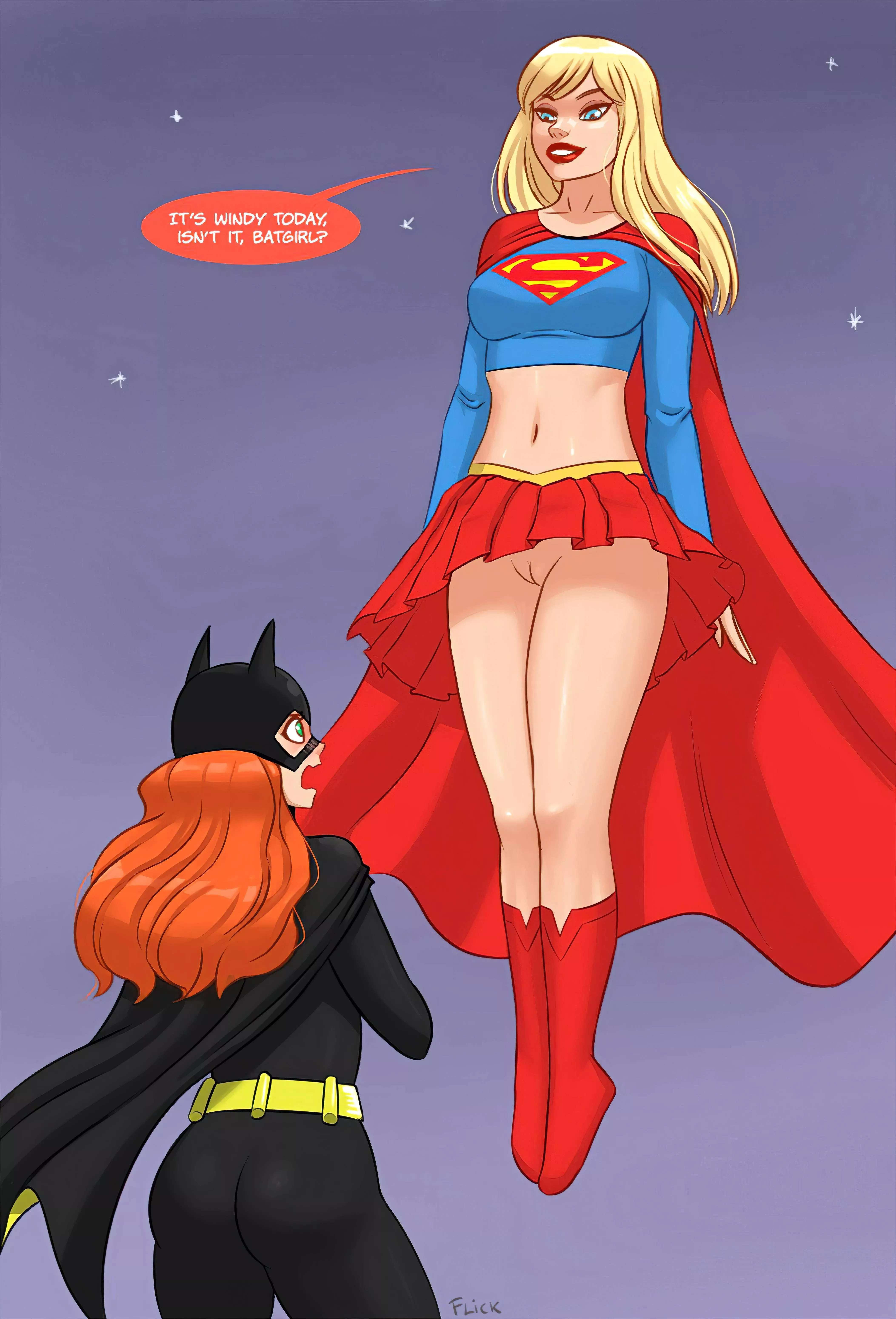 Batgirl And Supergirl Dc Comics Flick Nudes By Atrosrh