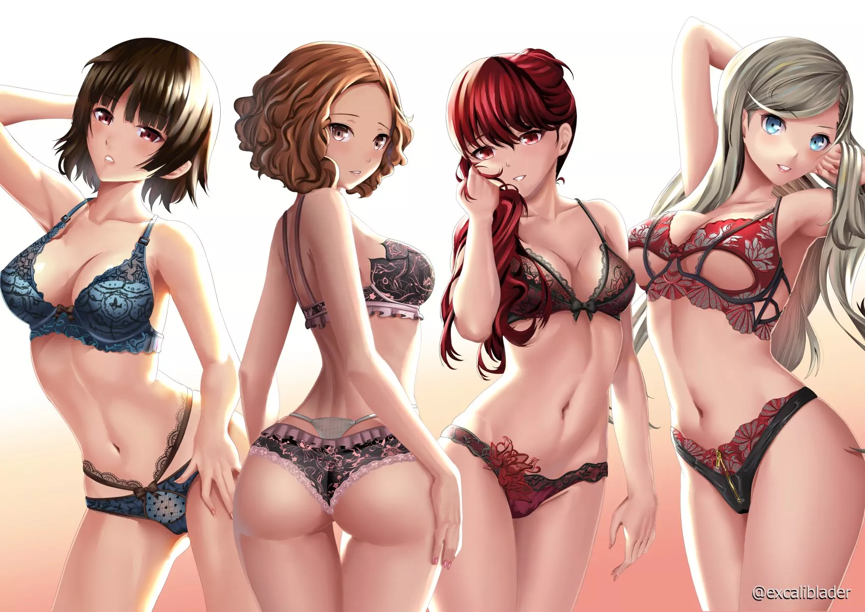 Kasumi Makoto Ann And Haru In Lingerie Person Excaliblader Nudes