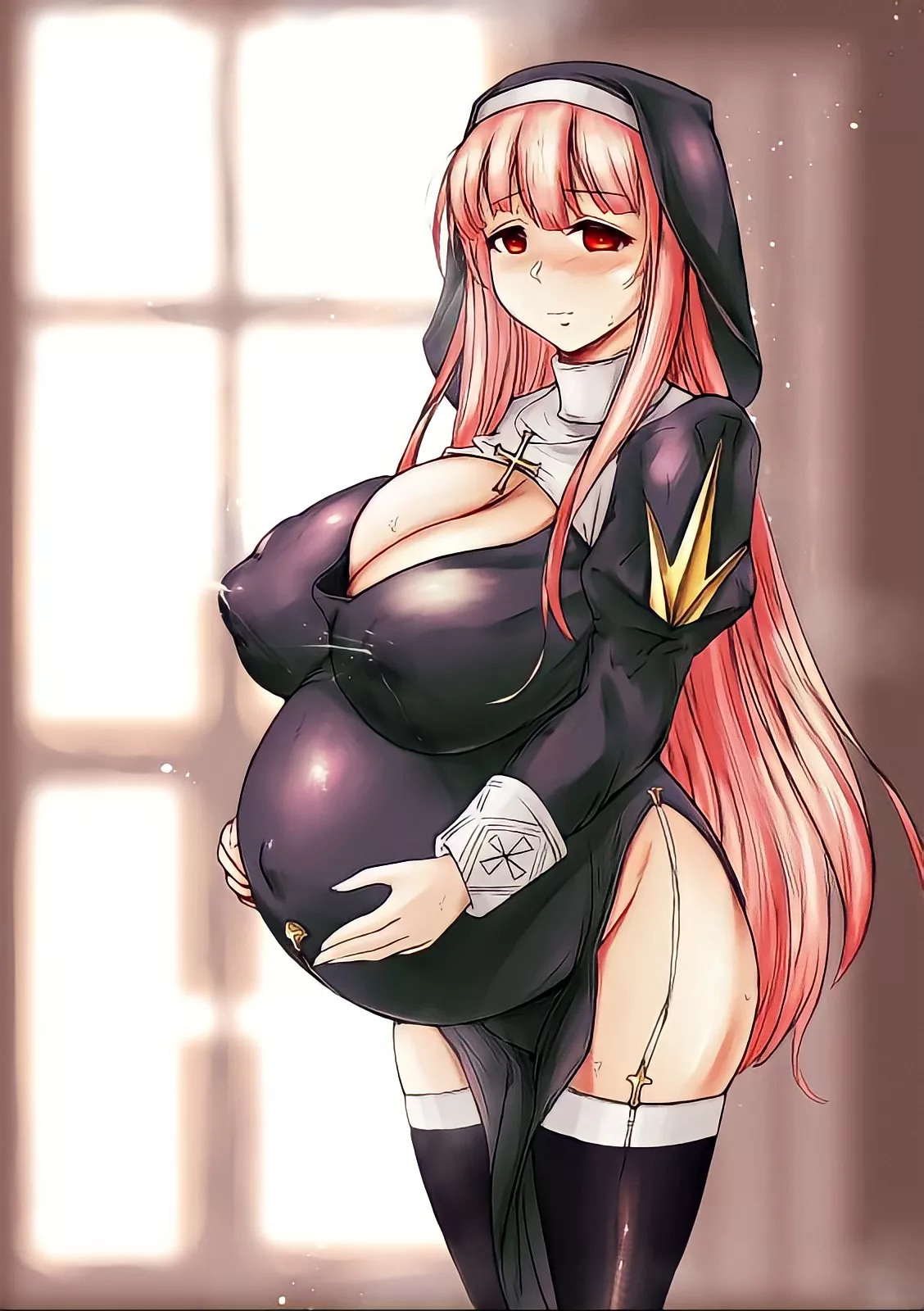 Heavily Pregnant Nun Nudes By Bearblasterx