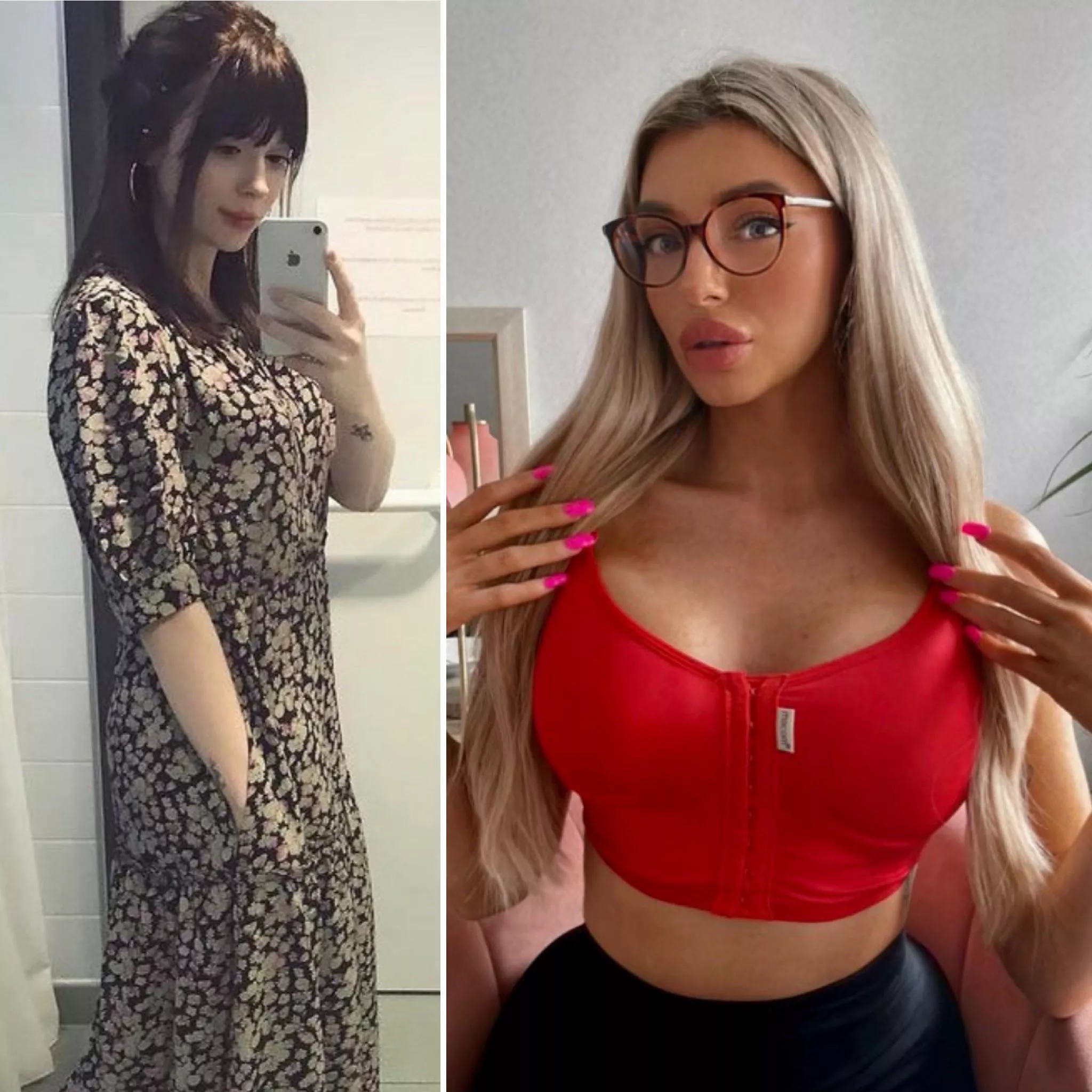 My Bimbo Transformation So Far New Tits New Lips New Hair New Nails