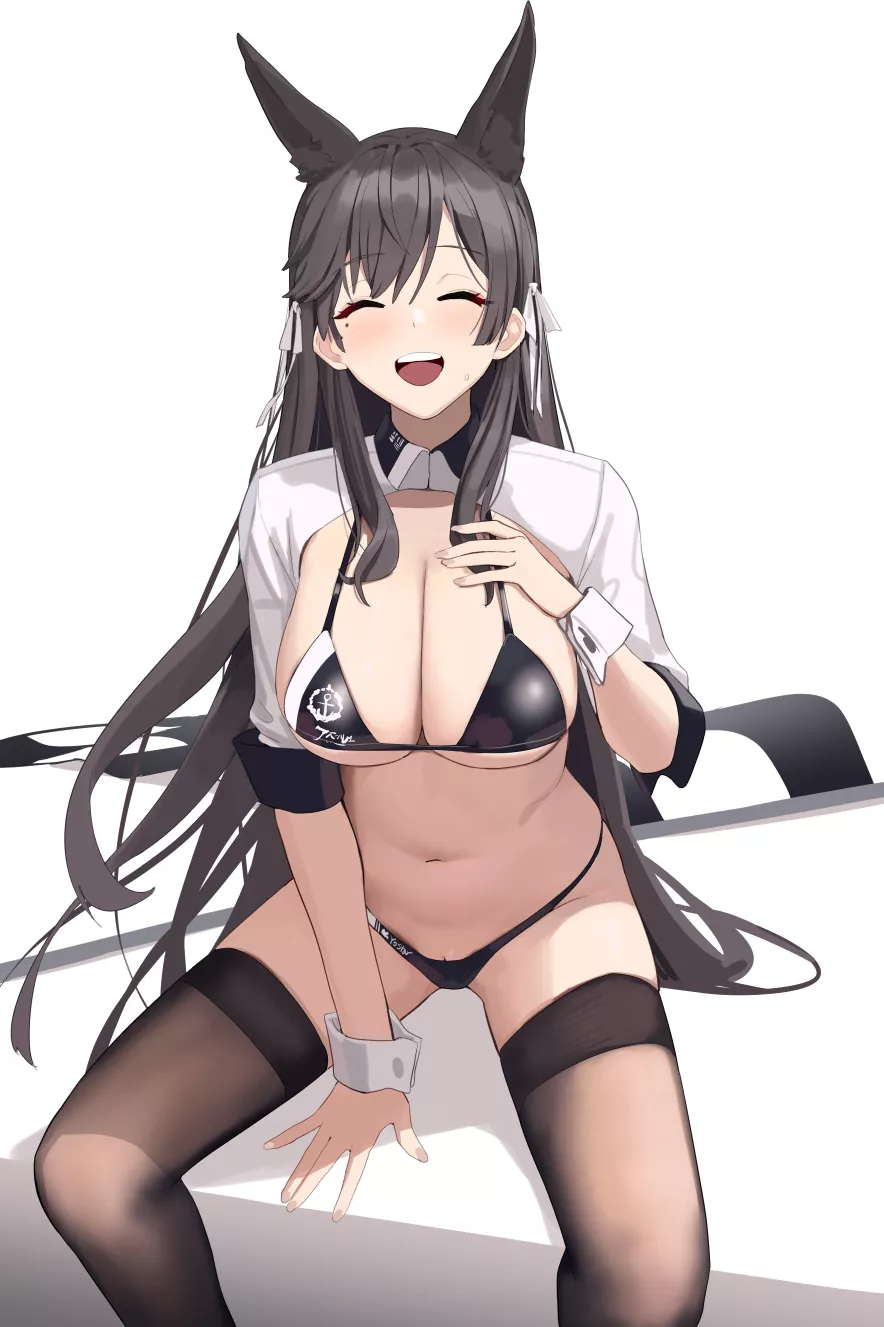 Smiling Atago Azur Lane Nudes By Callandor34