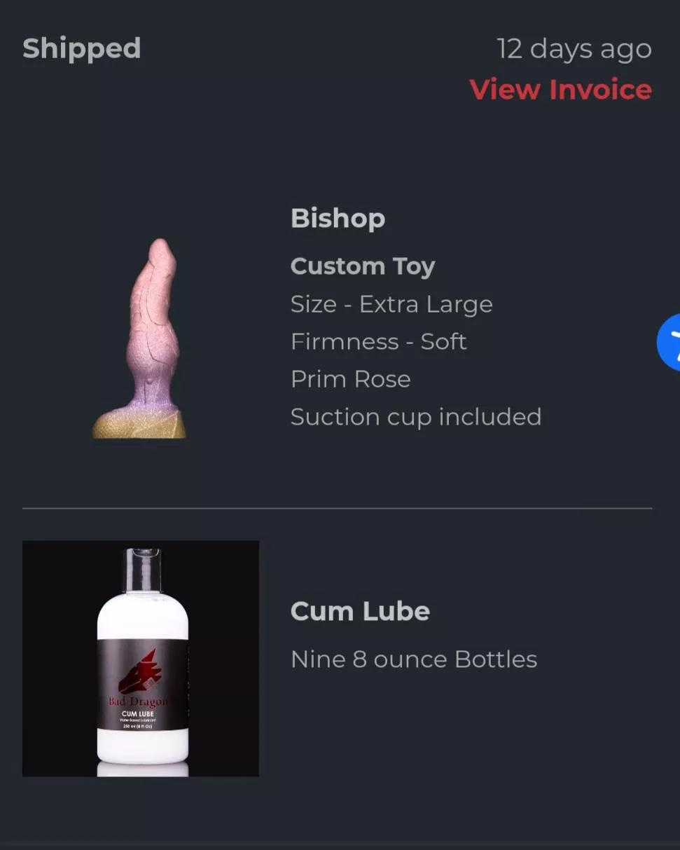 12 days to make and ship my bishop. I'm impressed!