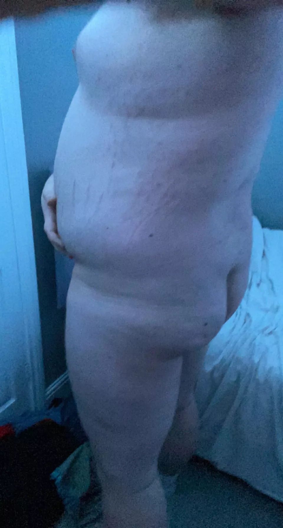 18, cheeky side profile