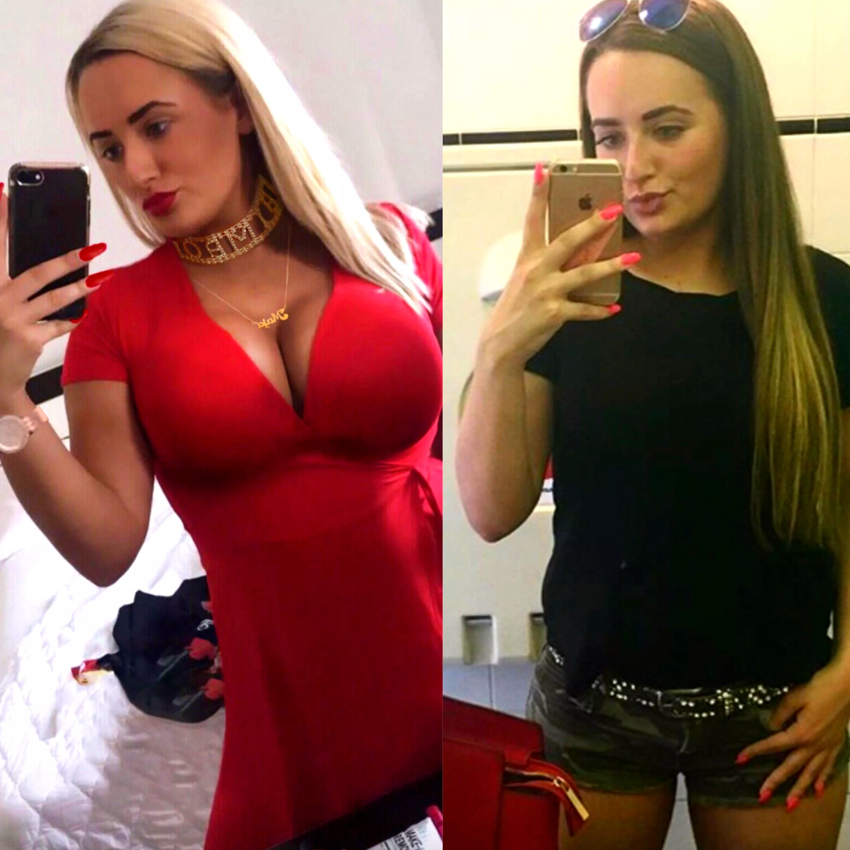 ��?18 years odl me and 23 years old me. What do you guys think of my Bimbofication progress?