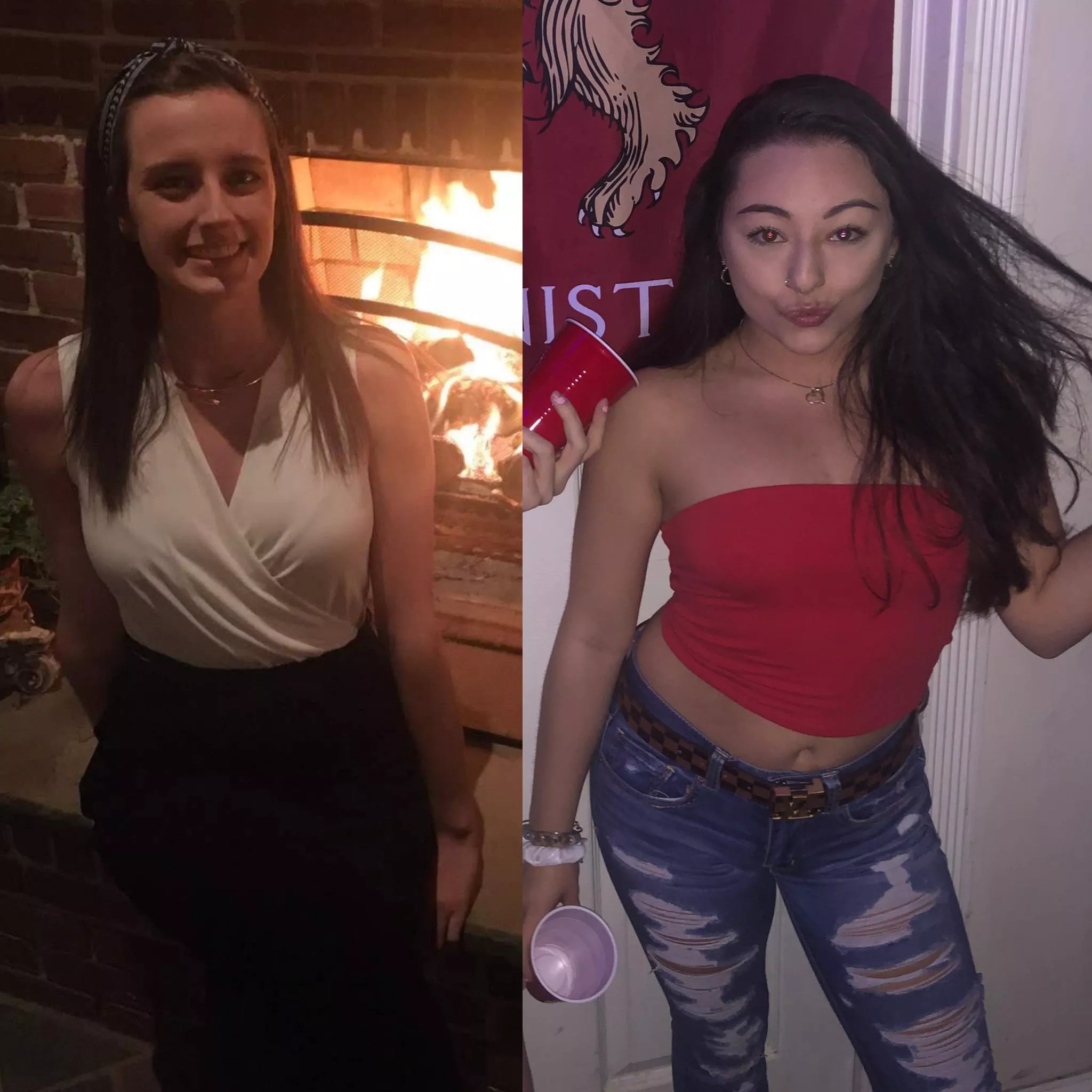 [2] Made a bet to see who’s girl is hotter. Take your pick!