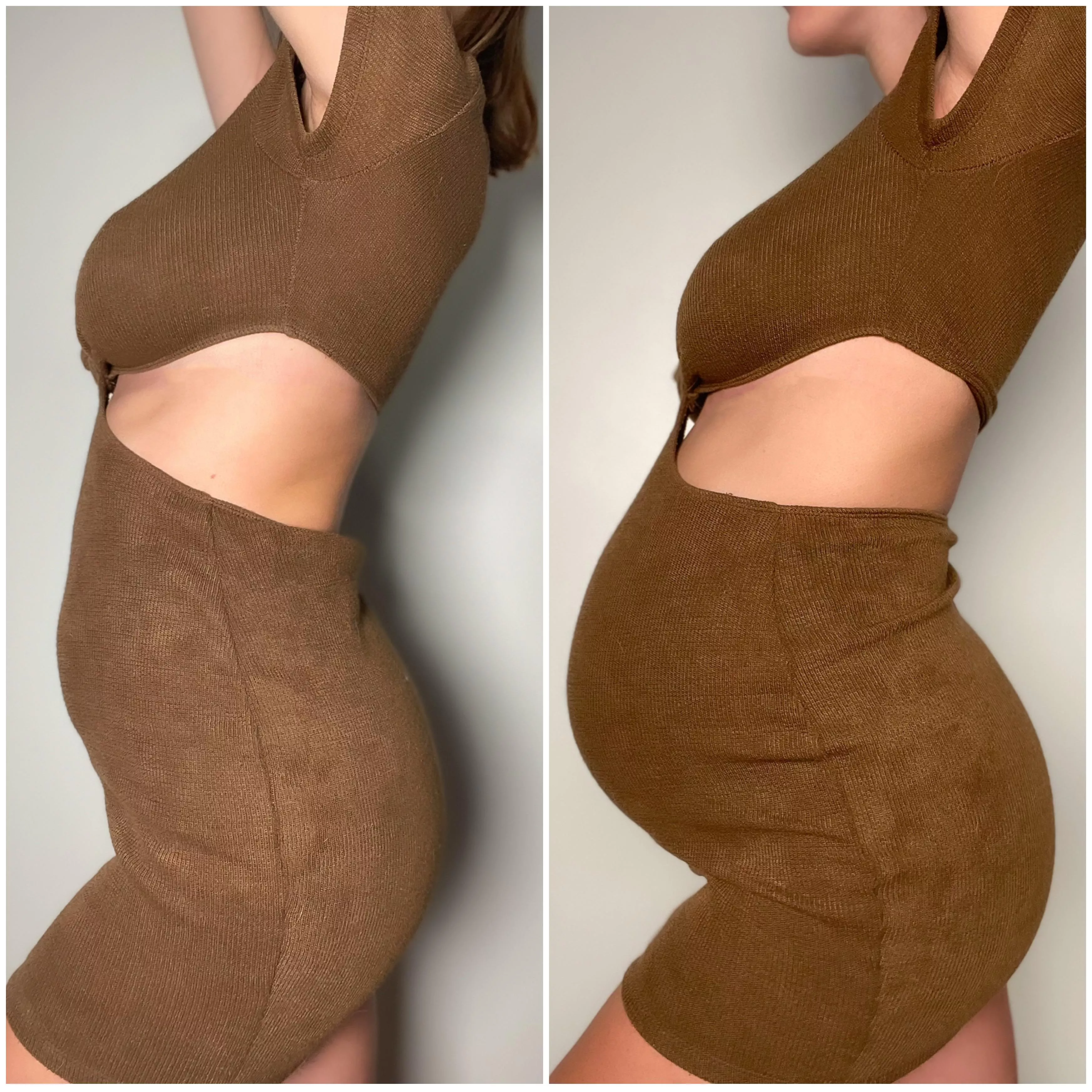 2 weeks postpartum vs. 9 months pregnant 🤰🤱