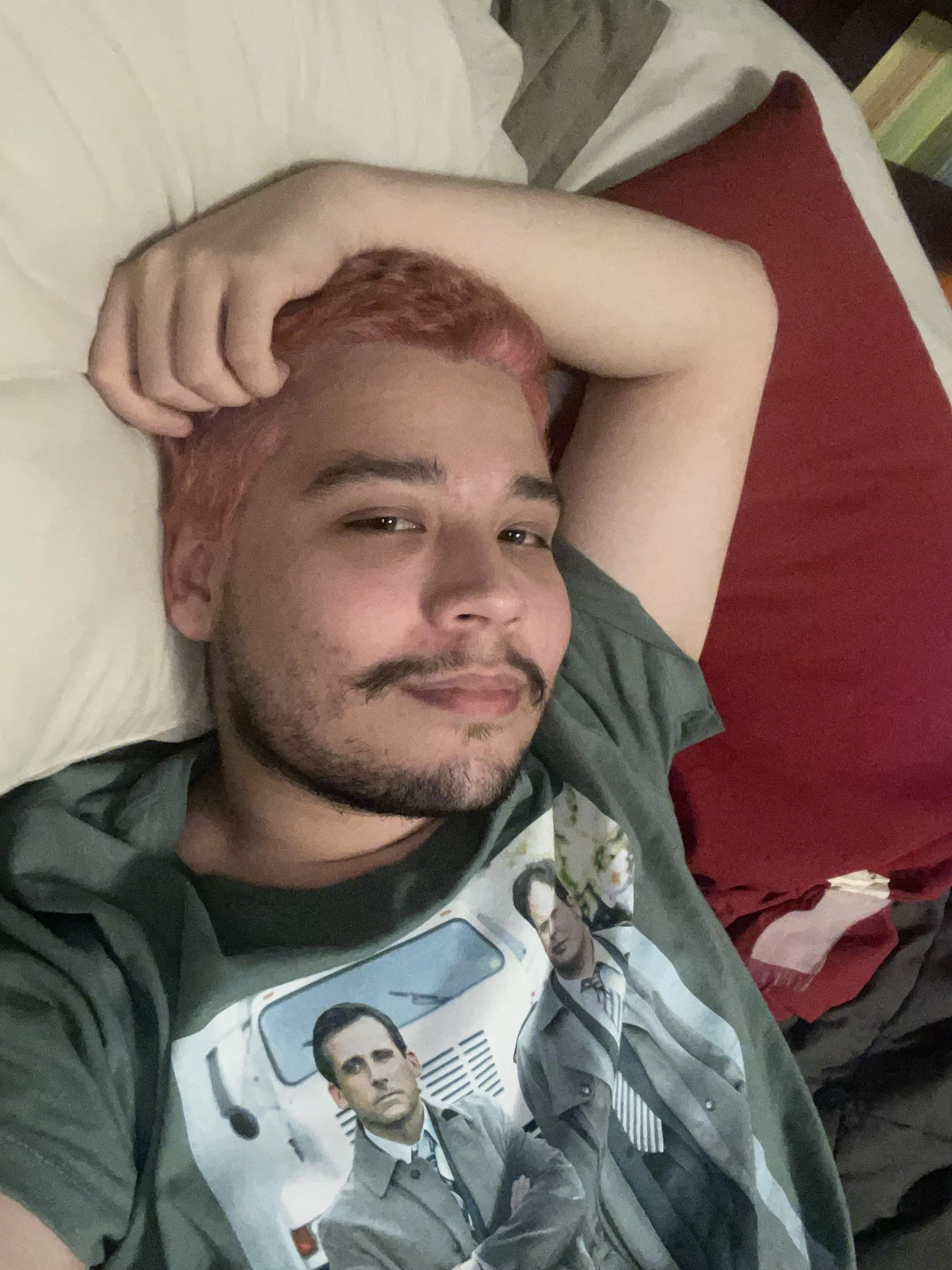 24- comfy in bed with my office shirt. Wonder what I’m watching 24- comfy in bed with my office shirt. Wonder what I’m watching