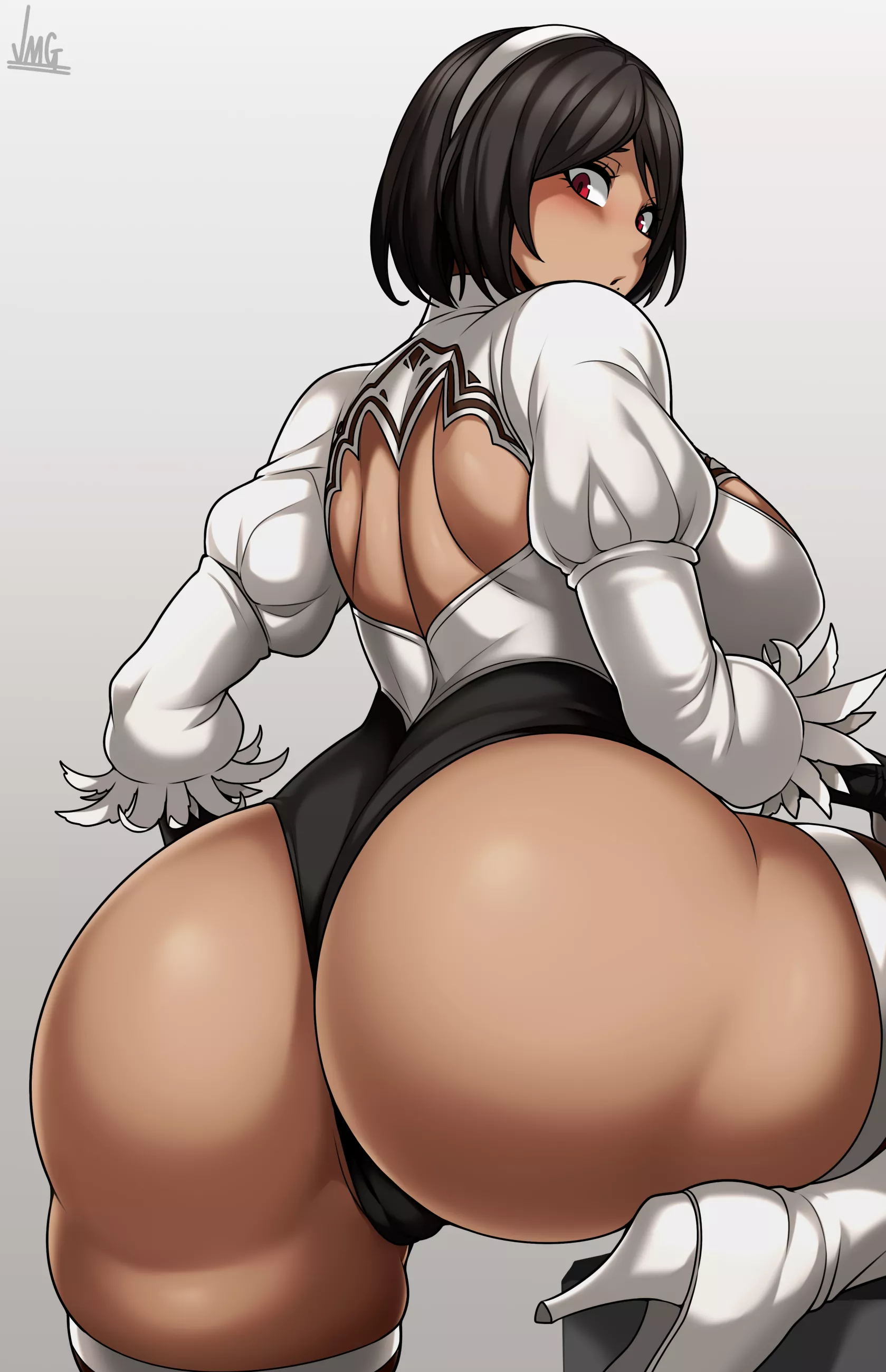 2P Leotard Booty Looking Back (JMG) [Nier]