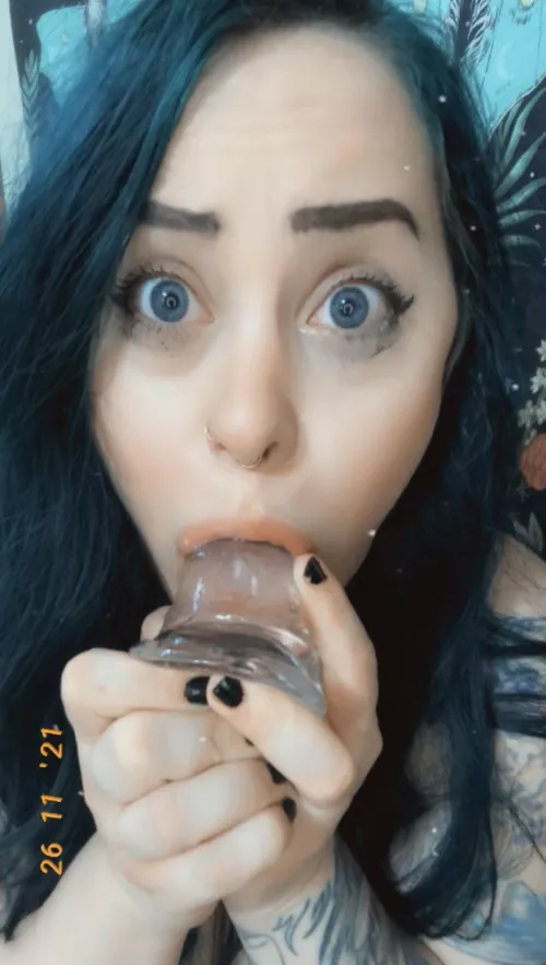 $3 promo! Cum watch me gag on a cock and play with my pretty pussy 😋 Link in comments 😈