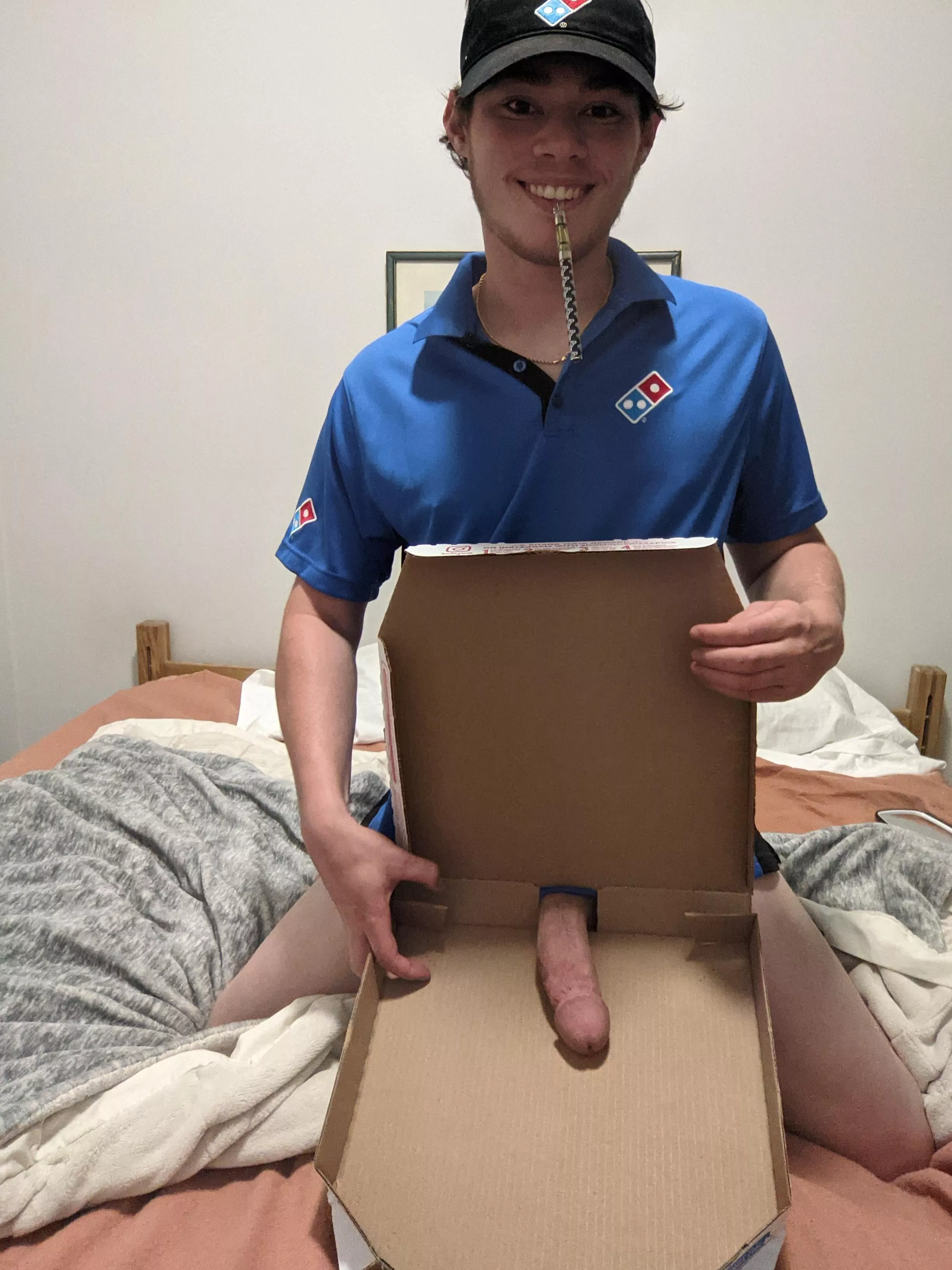 30 minutes of pounding or the pizza is free. [Not OC]