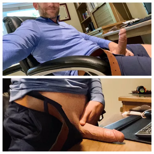 [35] Are you going to ride me in this chair or get bent over the desk?