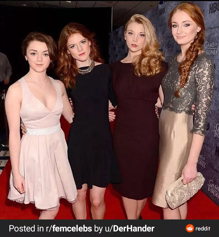 [4] Maisie Williams, Rose Leslie, Natalie Dormer, Sophie Turner