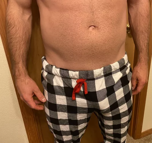 [41] New Christmas pajamas are a little tight 😁