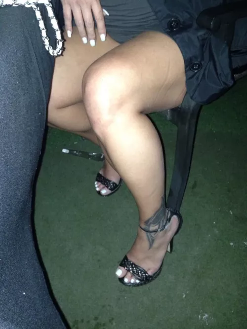 50 married milf. Night out with hubby. Cum on in between my legs under the table.