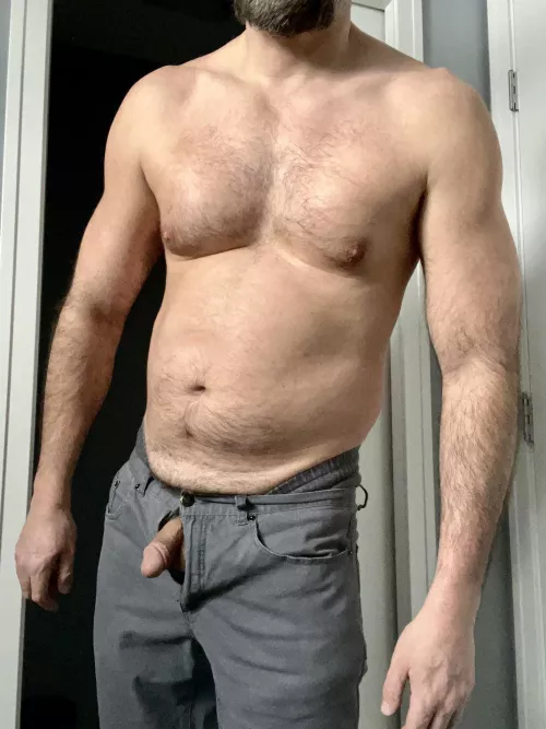 (50) sweaty from shoveling