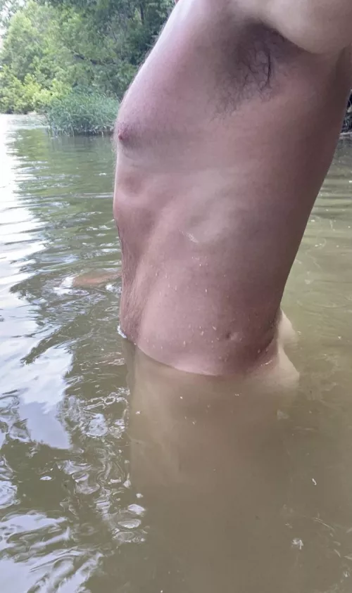 (52), in the river after my run