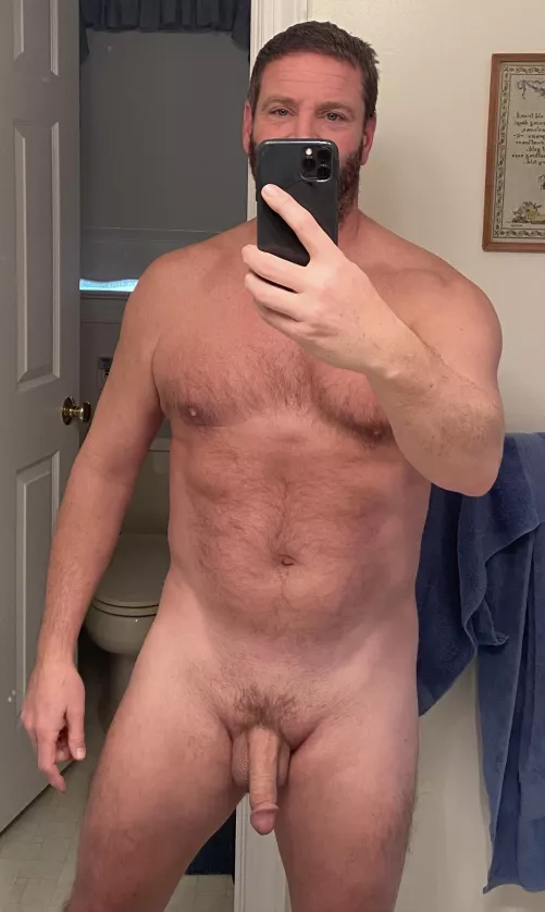 (52), just waking up. My hair is a mess