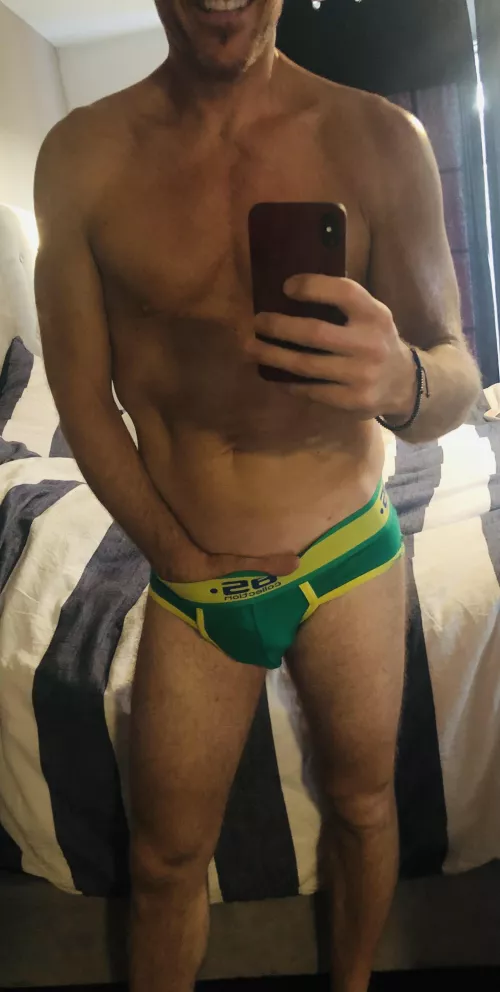 53 Daddy. Can't keep my hands out of my undies.