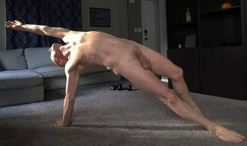 [58] After your incredibly kind reception to my pic yesterday, I thought I'd show you my favorite Yoga pose.