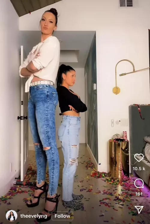 6’8 Ekaterina Lisina 7’2 in heels v 5’3 Evelyn Gonzalez