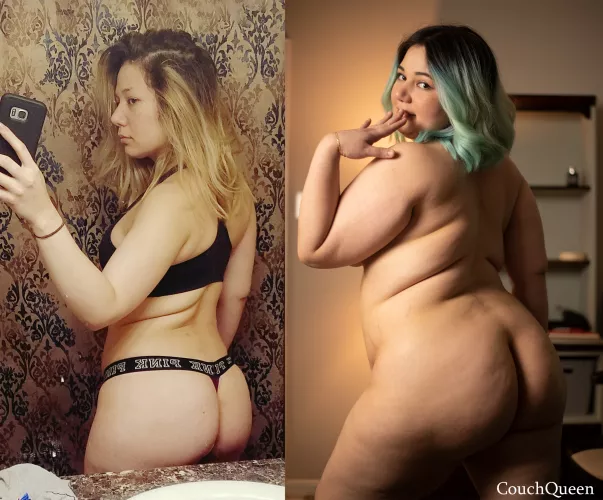 70+ pounds of laziness and enablement between these pictures.