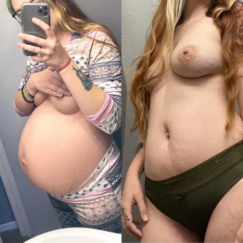 9 months pregnant vs 9 months postpartum. Is it time for another? π