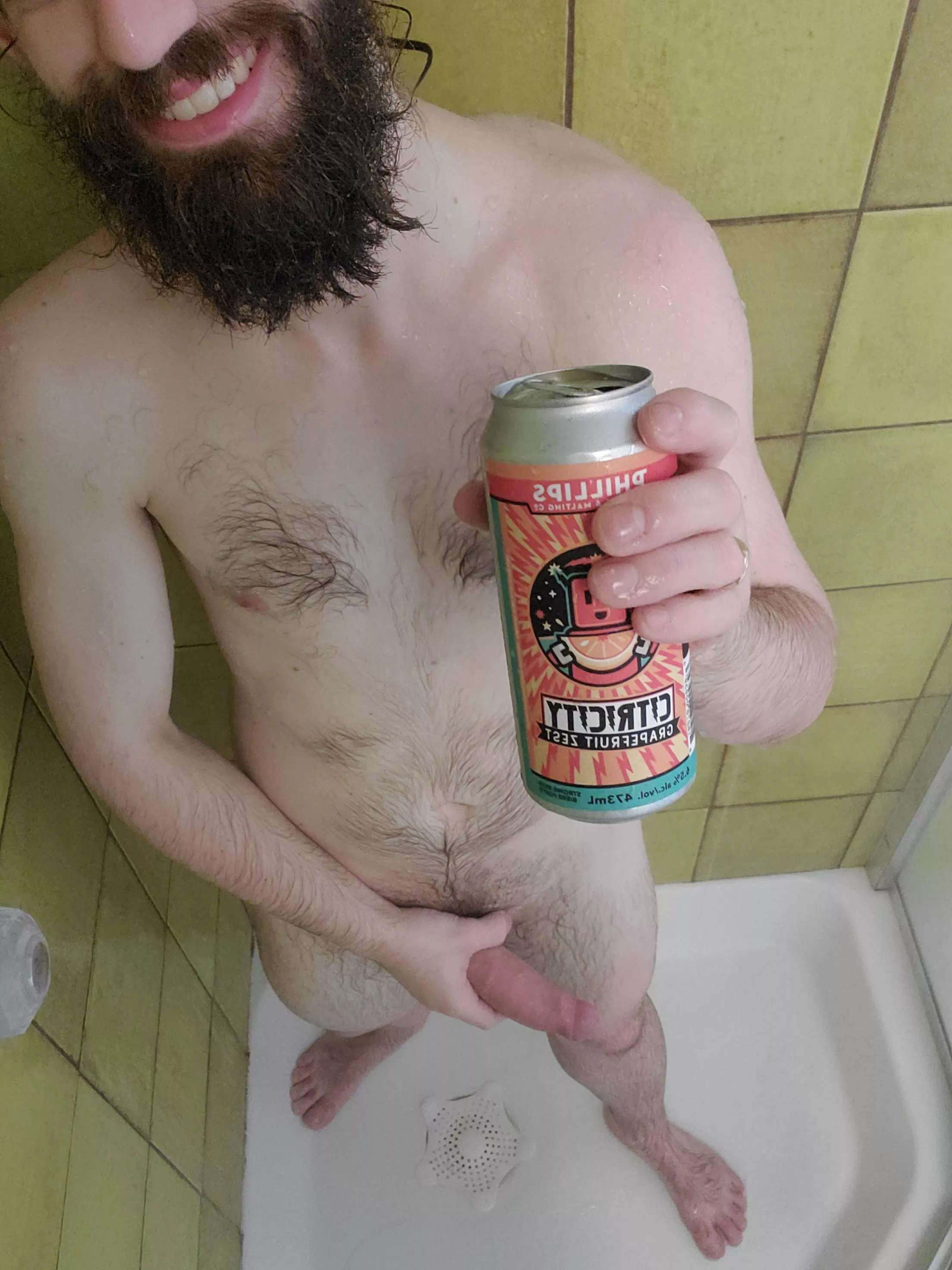 A Beer. A Beard. A (semi) Boner. this is the kind of morning shower I love. A Beer. A Beard. A (semi) Boner. this is the kind of morning shower I love.