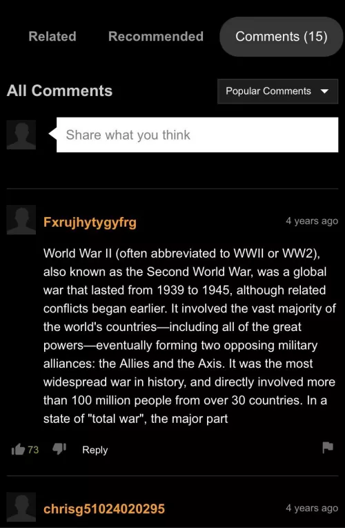 A brief history lesson