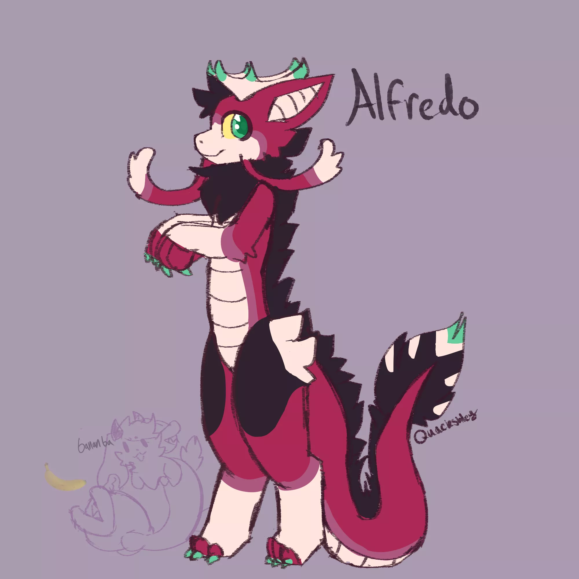 A character for a pal (art by me @quackshley on twitter/insta)