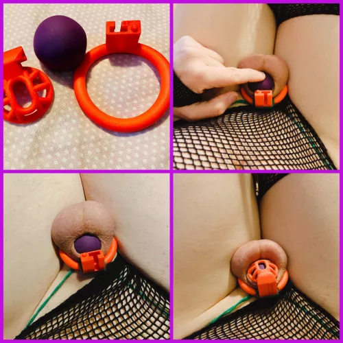 A clitty gag? Help me to find a better name πdonβt try this at home, only for expert sissies!