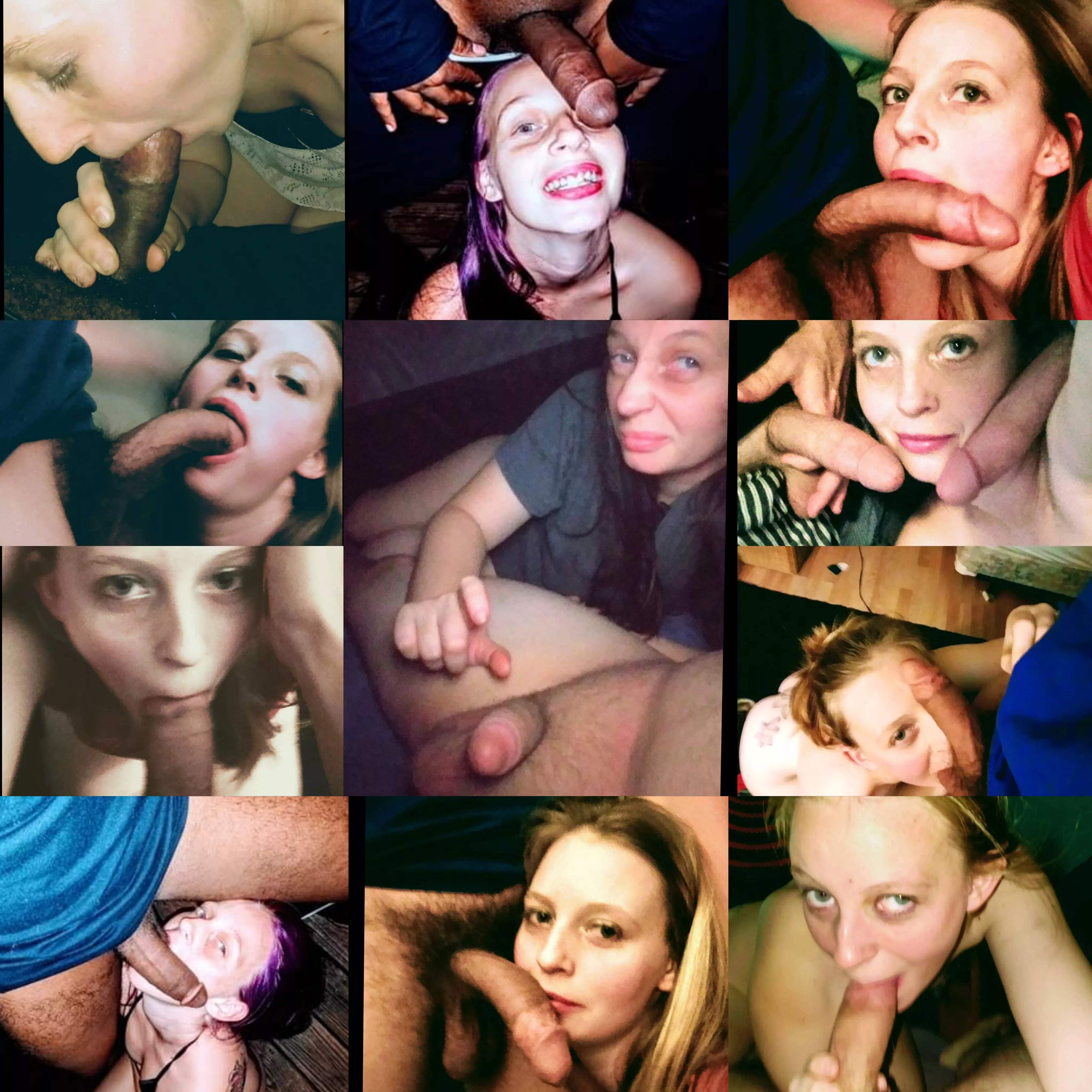 A collage, me Sucking random men!