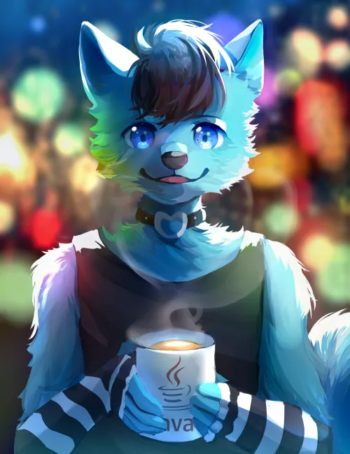 A cup of coffee! (Art by willghost on Fiverr)