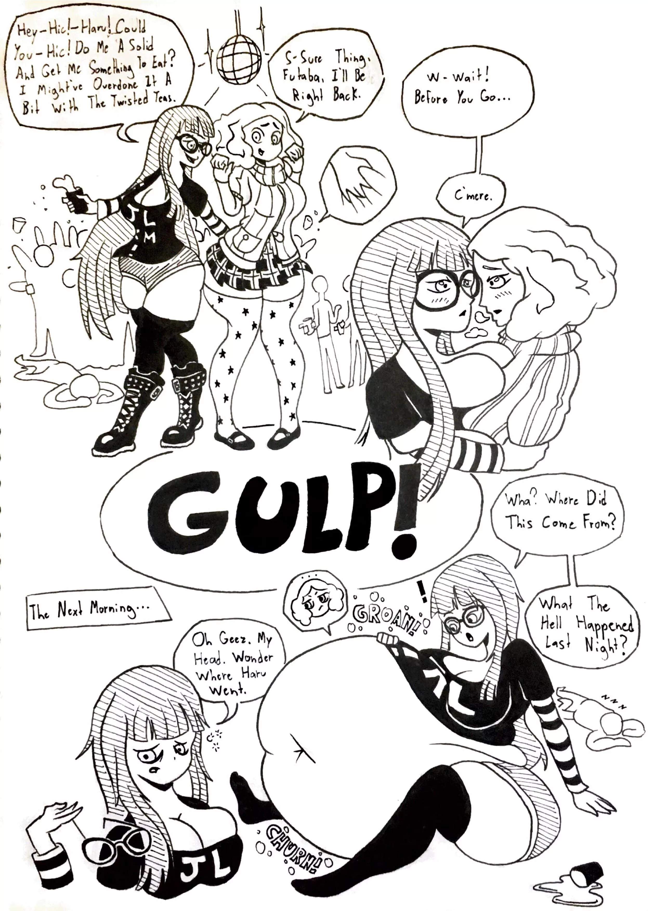 A Drunk Futaba is a Dangerous Futaba (Art by me, @Classy_Chickenn on Twitter)