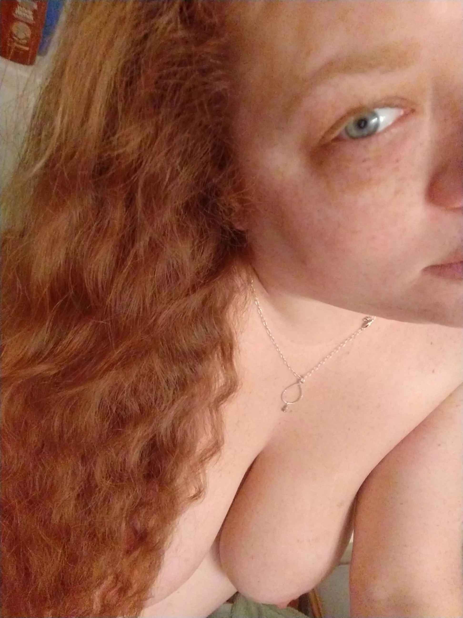 A freckled redhead and blue eyes is the rarest combination!