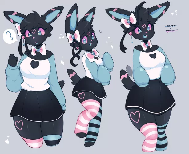 A fusion of umbreon and sylveon!