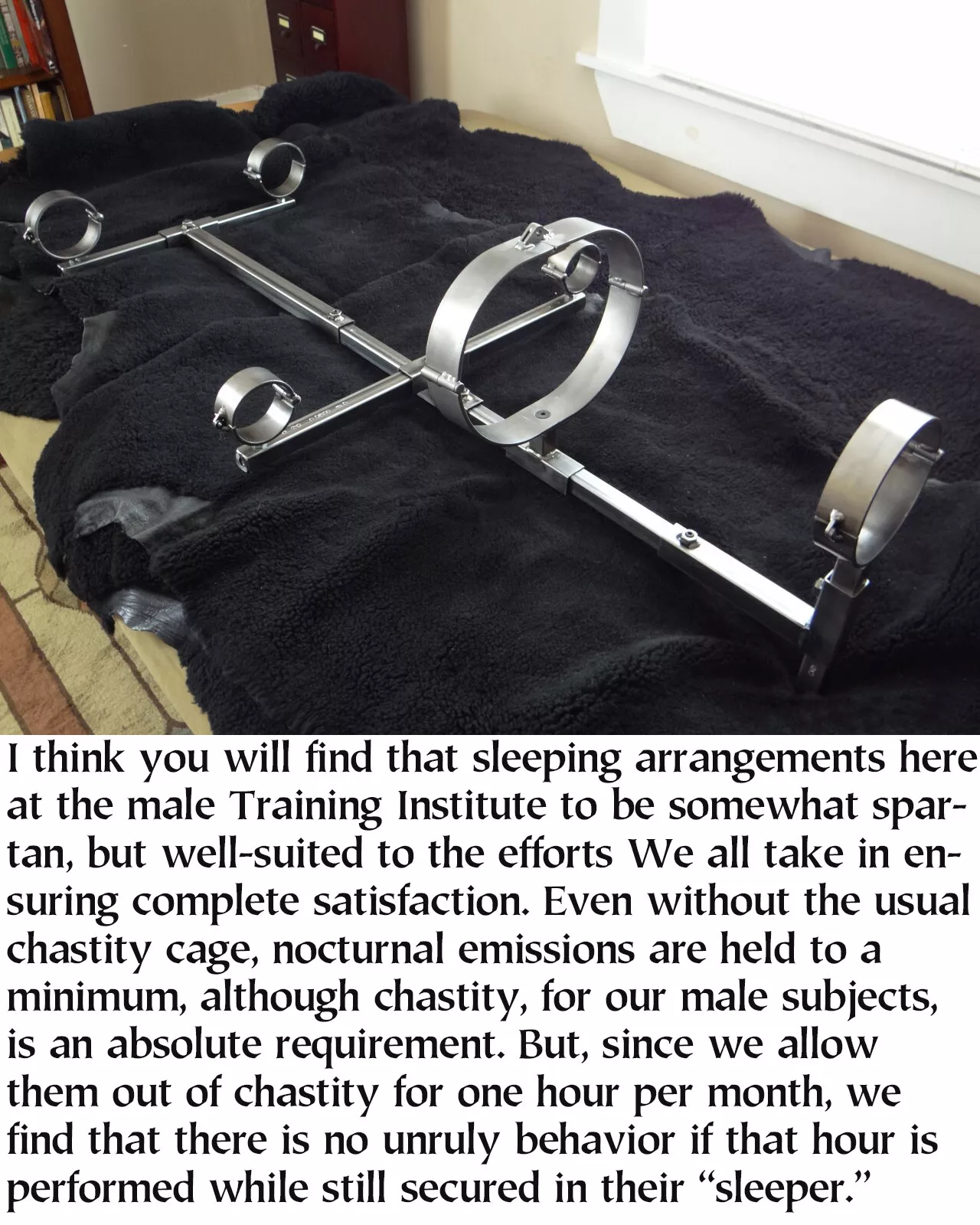 A good night's sleep helps with the training.