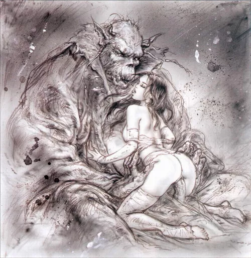 A lady and her ogre lover (Luis Royo)