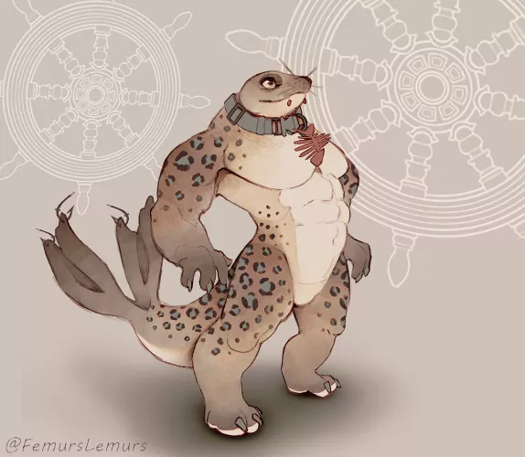 A Leopard Seal Appears! - Art by me @femurslemurs