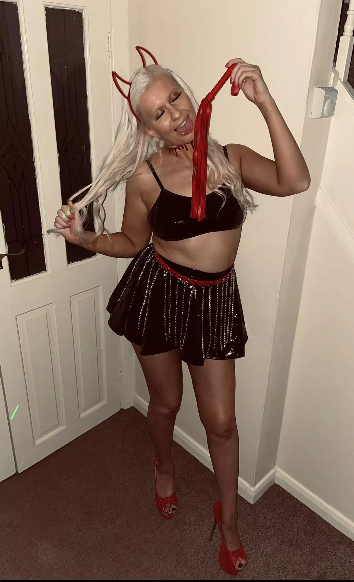 A lick and a whip from the devil herself will put you right in your place, on your knees, by my side…forever A lick and a whip from the devil herself will put you right in your place, on your knees, by my side…forever