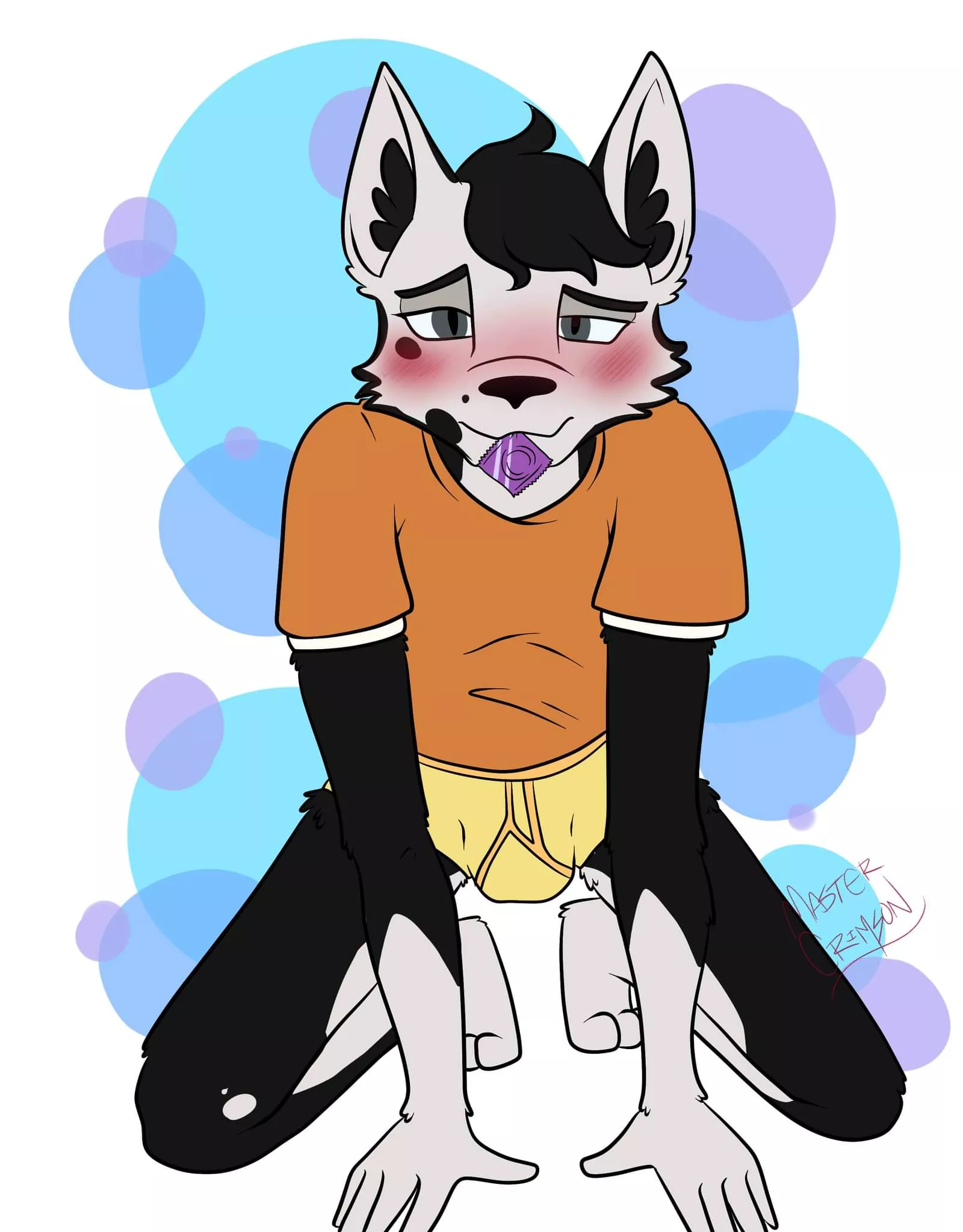 A little draw I made for a user. [M] A bit teasing, a bit horny, very cute~ (Master Crimson)