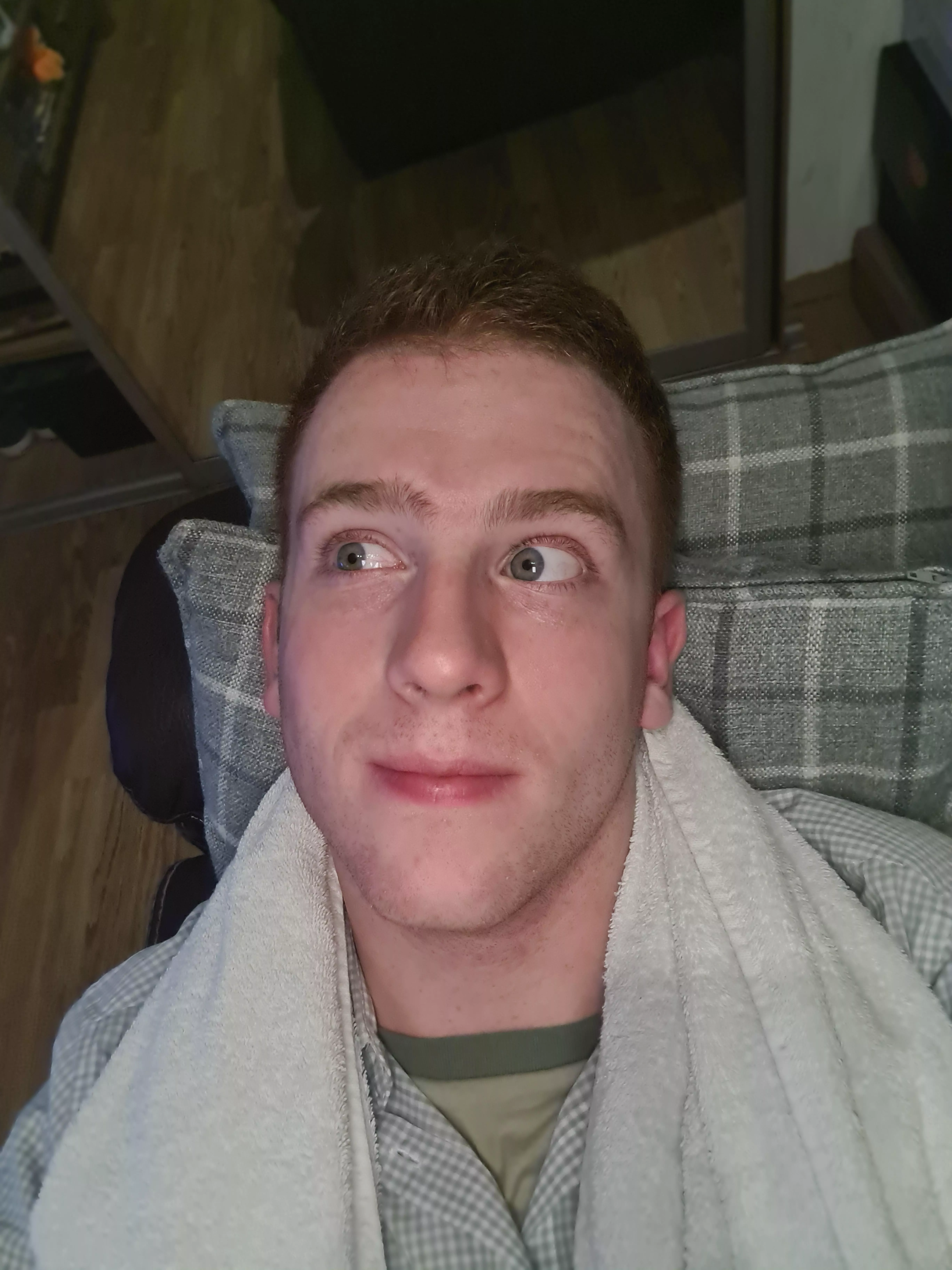 A little more chill this evening definitely think a bath helped A little more chill this evening definitely think a bath helped