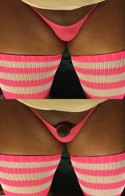 A little peak out of the pink