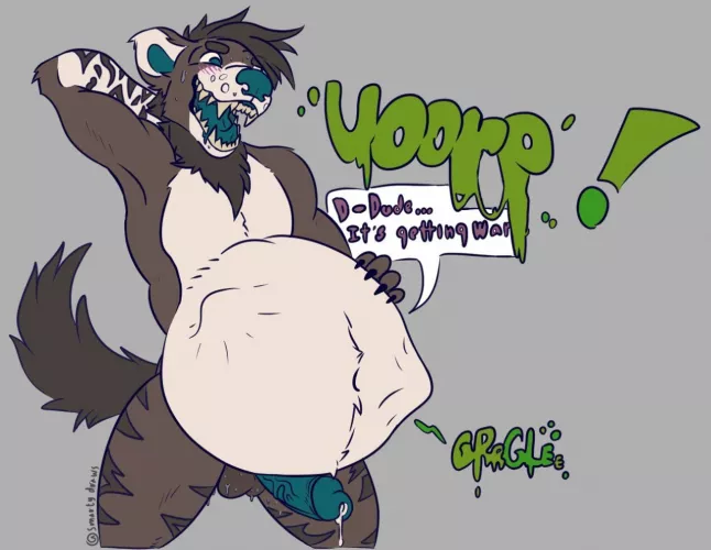 A little too into it~ (Oral vore)(OC)(implied digestion)