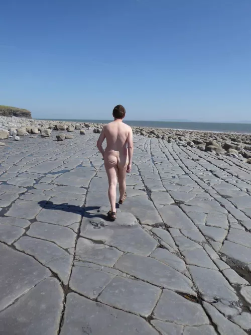 A lovely walk in Wales on a very quiet bit of coastline. I just love being naked in nature. (M)