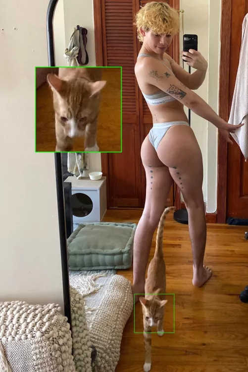 a non-binary boi & their non-binary cat