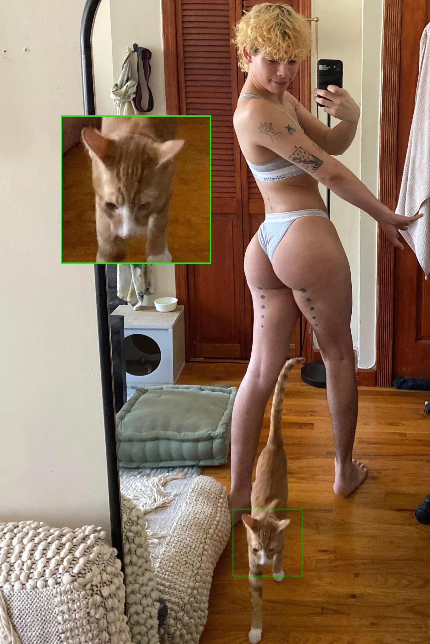 a non-binary boi & their non-binary cat