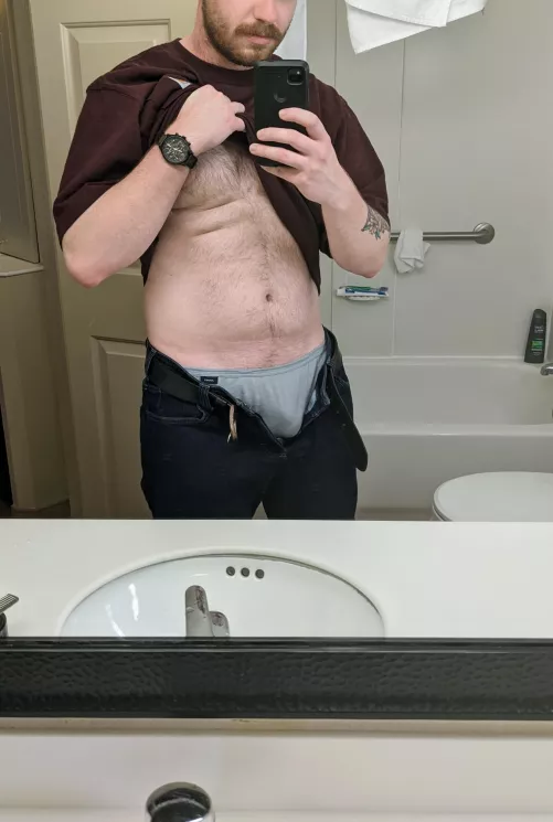 A peek under the baggy shirt and jeans. Hopefully not too mild for you!