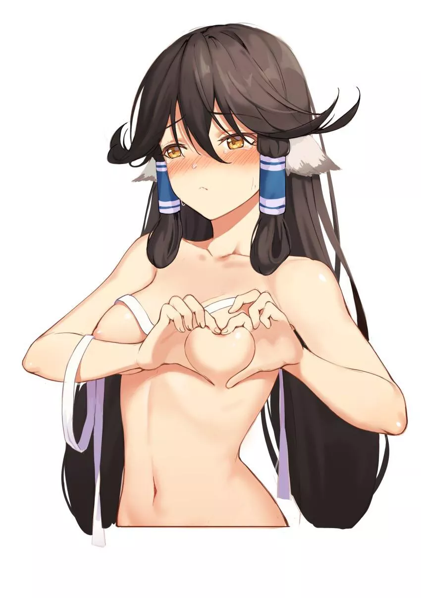 A reluctant boob heart