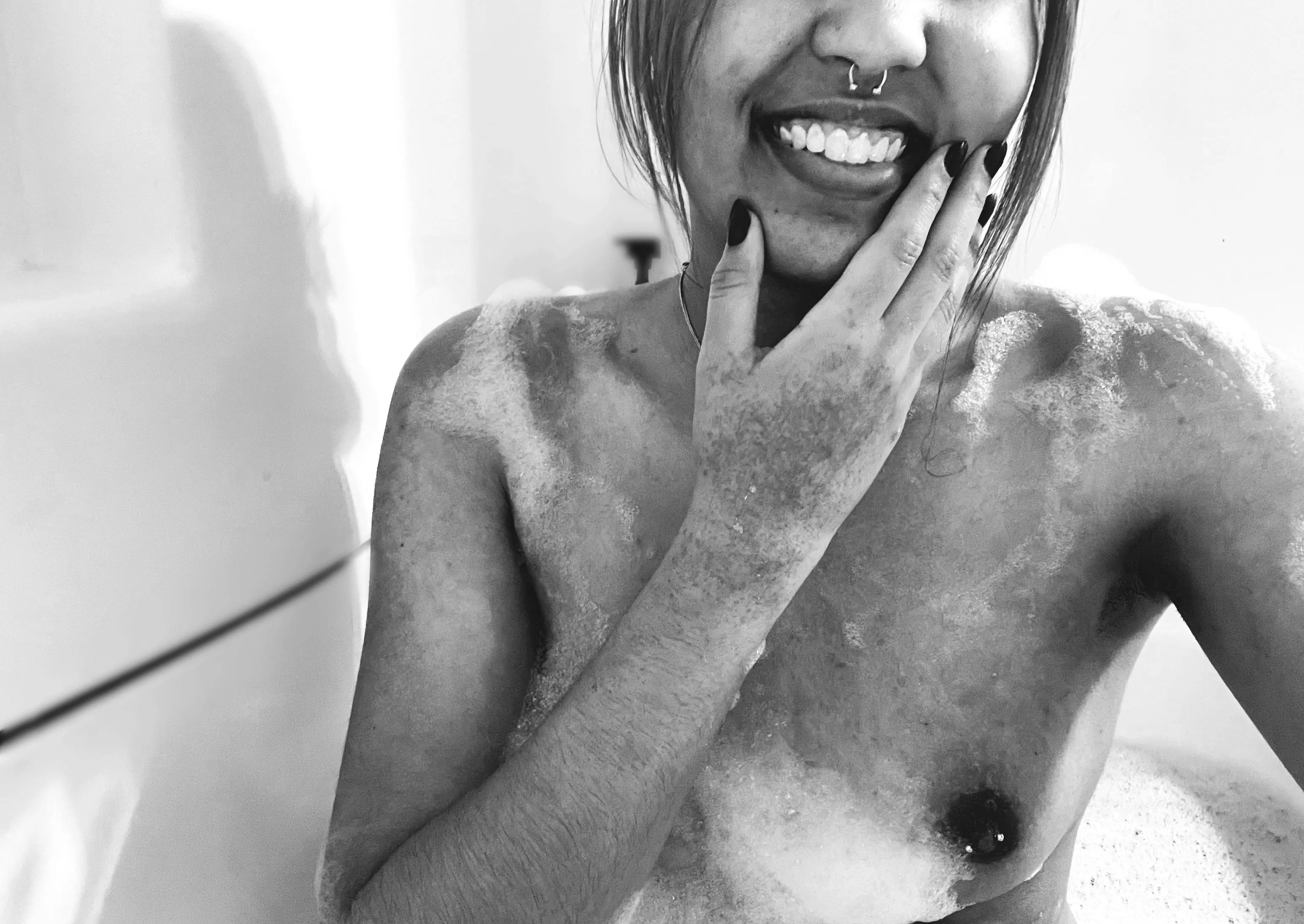 A smile can hide a million feelings.